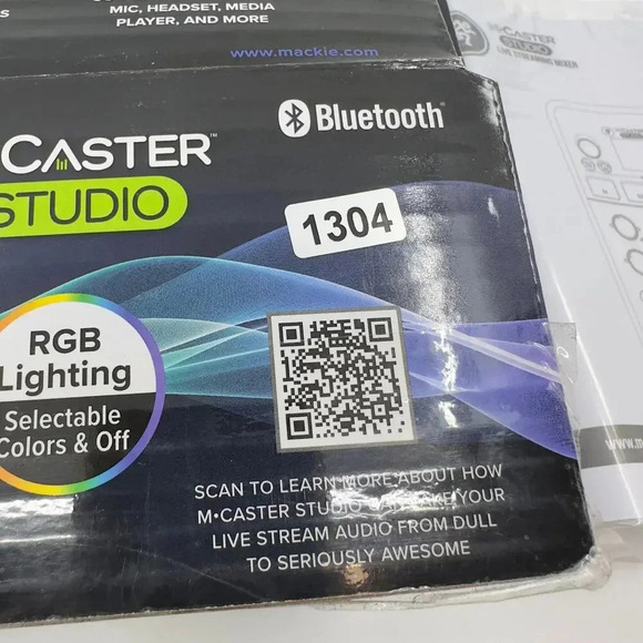 Mackie M-Caster Studio Desktop Live Streaming Mixer Bluetooth/USB Connect Black - Picture 3 of 11